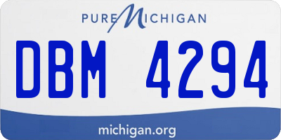 MI license plate DBM4294