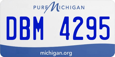 MI license plate DBM4295