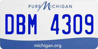 MI license plate DBM4309