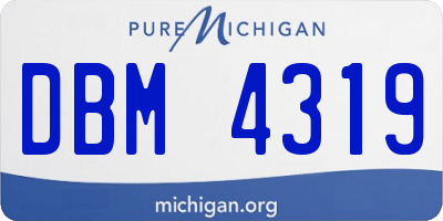 MI license plate DBM4319