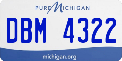 MI license plate DBM4322