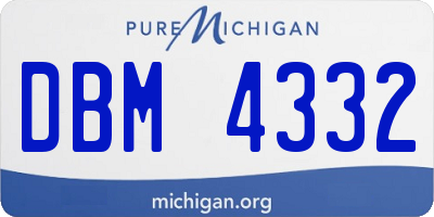MI license plate DBM4332