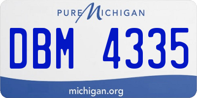 MI license plate DBM4335
