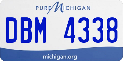 MI license plate DBM4338