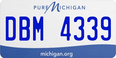 MI license plate DBM4339