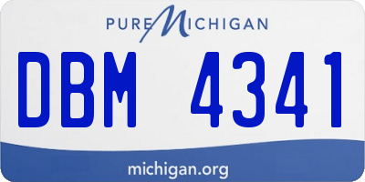MI license plate DBM4341