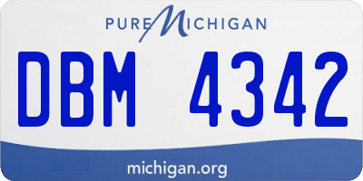 MI license plate DBM4342