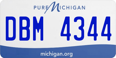 MI license plate DBM4344