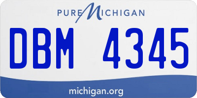 MI license plate DBM4345