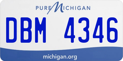 MI license plate DBM4346