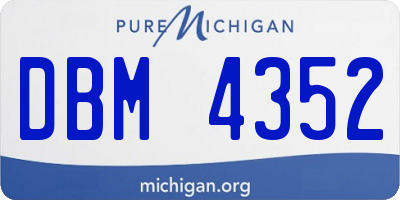 MI license plate DBM4352