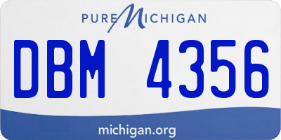 MI license plate DBM4356