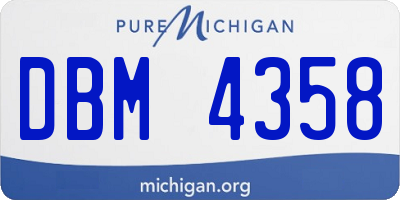 MI license plate DBM4358