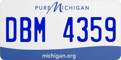 MI license plate DBM4359