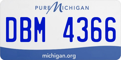 MI license plate DBM4366