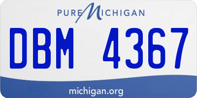 MI license plate DBM4367