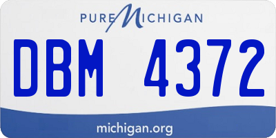 MI license plate DBM4372