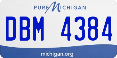 MI license plate DBM4384
