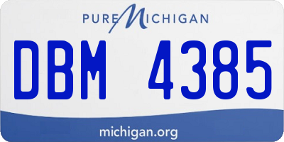MI license plate DBM4385