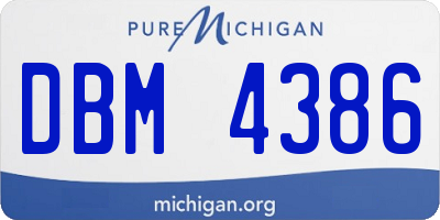 MI license plate DBM4386
