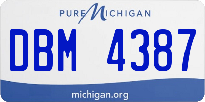 MI license plate DBM4387