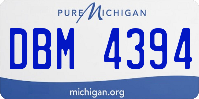 MI license plate DBM4394