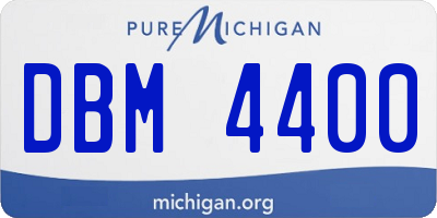 MI license plate DBM4400