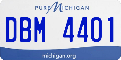MI license plate DBM4401