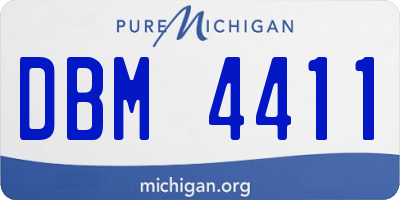 MI license plate DBM4411