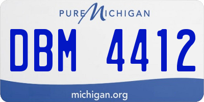 MI license plate DBM4412