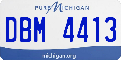MI license plate DBM4413