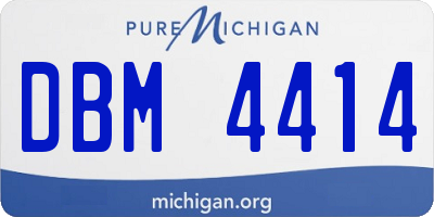 MI license plate DBM4414