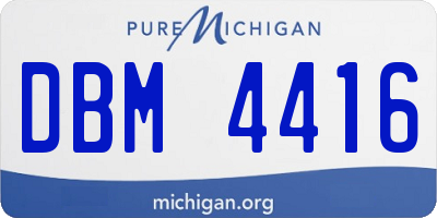 MI license plate DBM4416
