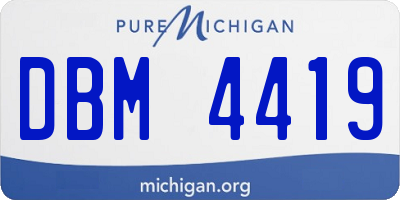 MI license plate DBM4419
