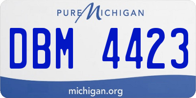 MI license plate DBM4423