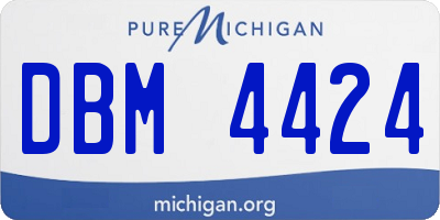 MI license plate DBM4424