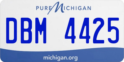 MI license plate DBM4425