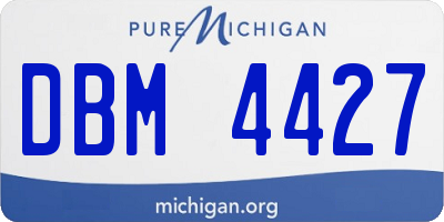 MI license plate DBM4427