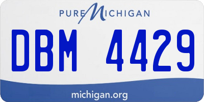 MI license plate DBM4429