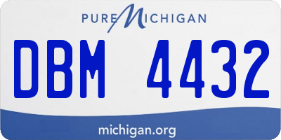 MI license plate DBM4432