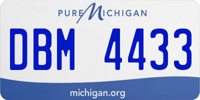 MI license plate DBM4433