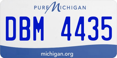 MI license plate DBM4435
