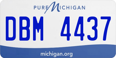 MI license plate DBM4437