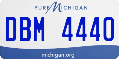 MI license plate DBM4440