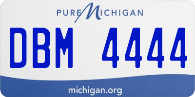 MI license plate DBM4444