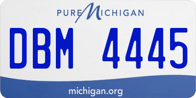 MI license plate DBM4445