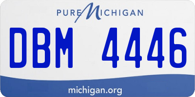 MI license plate DBM4446