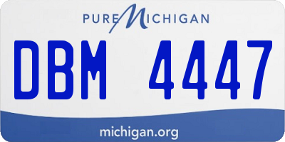 MI license plate DBM4447