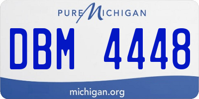 MI license plate DBM4448