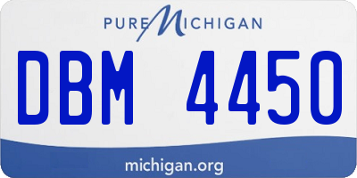 MI license plate DBM4450
